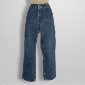 Vintage Lee Riders relaxed straight leg medium washed blue mom jeans